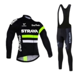 Abbigliamento Ciclismo Uomo Invernale Completo Abbigliamento Ciclismo Bici Pile Maglia Tuta Bicicletta +Pantaloni Imbottiti Con 3D Gel pad Traspirante Sportivo (M, Verde)