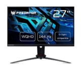 Acer Predator XB273UNVbmiiprzx Monitor Gaming PC 27″, Display IPS WQHD, 144 Hz, 1 ms, 16:9, G-SYNC Compatible, HDMI 2.0, DP 1.2, USB3.0, Regolazione in Altezza, Speaker, Cavi HDMI, DP, USB3.0 Inclusi