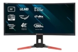 Acer Predator Z35 Monitor 35″ Curvo, Risoluzione 2560×1080, Luminosità 300 cd/m2, Tempo di Risposta 4ms, Tecnologia nVidia G-Sync, Display Port, HDMI, USB 3.0, Colore Nero/Rosso