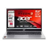Acer, notebook Portatile, Ryzen7 5700u, fino a 4,3 Ghz, Ram 32 Gb, SSD PCI Nvme da 512Gb, Display Led 15,6″ FHD, 4 usb, wi-fi 6, lan, bt, hdmi Win11, Preconfigurato, garanzia Italia