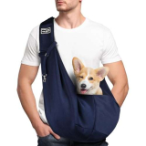 Adiwo Borsa da Viaggio per Cani, Regolabile Borsa da Viaggio per Cani Piccola, Reversibile Borsa a Tracolla Porta Animali Domestici, per Cane/Gatto Fino a 7.5 KG, per Viaggio, Ciclismo, Passeggiata