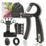Adpsport Set Hand Grip 5-60kg Grip Strength Attrezzi Palestra Casa A Trazione E Comprenssione The Gripster Allenamento Avambraccio Grip Trainer Allenamento Mani Grip Training Pallina Antistress