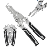 AllisWay Spellacavi, Spelafili Elettricista, Pinza Elettricista, 18 in 1 Pinza Elettricista Multifunzione, Può Essere Usato per Stripping, Taglio, Smontaggio, ecc, Pieghevole
