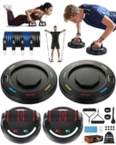 AlongSong Tavola Push-up Multifunzione, Barra Maniglie per Flessioni con Fascia di Resistenza da 40-180 lbs/Rullo Addominale/Maniglia/Cuscinetto Antiscivolo per Esercizi per le Braccia Fitness a Casa