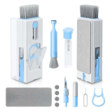 Alyvisun Kit di Pulizia Tastiera PC, 11 in 1 Kit Pulizia Elettronica Multifunzionale, Spazzola Pulisci Schermo Pulisci Tastiera, per Laptop, Phone, Headphones, Blu
