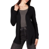 Amazon Essentials Cardigan Leggero Aperto sul Davanti (Disponibile in Taglie Forti) Donna, Nero, XXL