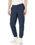 Amazon Essentials Pantaloni Chino Jogger Dritti Uomo, Blu Marino, L