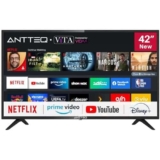Antteq AV42F3 Smart TV 42 pollici (106 cm) Televisore con Netflix, Prime Video, Rakuten TV,Youtube, Wifi,Triple-Tuner DVB-T2 / S2 / C