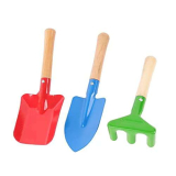 Aoibeely Attrezzi da Giardino per Bambini, Mini con Paletta, Vanga, Rastrello, Set da Giardino Colorato, Giocattolo da Giardino, per Bambini e Adulti (3 Pezzi)