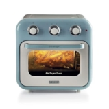 Ariete 4632 Friggitrice ad aria e forno Vintage, 1400W, 2in1, Capacità 16L, Accessori inclusi, Timer 60 minuti, Doppio vetro, Celeste