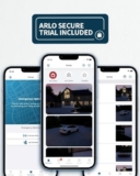 Arlo Pro 5 Telecamera WiFi Esterno Senza Fili, Telecamera WiFi Interno, 2K HDR, Sirena Allarme Casa, Sensore Di Movimento, Visione Notturna Colori, Prova Inclusa Arlo Secure, 3 Telecamera, Bianche