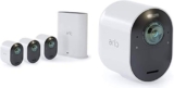 Arlo Ultra, Sistema di Videosorveglianza WiFi con 4 Telecamere 4K, con faro e allarme, audio, Visione 180° Diurna/Notturna, Interno ed Esterno, Prova Arlo Secure Inclusa, Bianco
