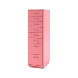 Armadietto in metallo a 8 cassetti su ruote per ufficio colorato nization – Pink Oasis