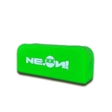 Astuccio a bauletto in silicone Ne.On Milano. Pratico astuccio per la scuola e l’ufficio. Porta accessori da viaggio. Astuccio porta cavi e caricvbatteria (Verde Fluo)