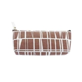 Astuccio in tela, per penne, matite, a righe, per studenti e scuola, con cerniera, colore carino, per trucchi, articoli di cancelleria, marrone, Francia