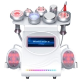 BAIXDM Macchina per La Rimozione del Grasso della Cellulite Sottovuoto RF, Macchina per Cavitazione Ad Ultrasuoni Sottovuoto 80k, Rimozione del Corpo 9 in 1 Fotoringiovanimento del Grasso Macchina