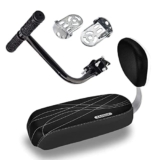 BAYINBROOK Seggiolino Bici Posteriore con Schienale Cuscino Portapacchi Bicicletta per Bambini Morbida Cuscino Posteriore Pieghevole Poggiapiedi e Bracciolo Set Accessori per Bicicletta