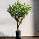 BEDOIN Albero artificiale di camelia verde, albero finto con foglie, pianta finta in vivaio, per decorazione interna ed esterna, 5 m x 3,5 m