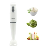 BEHOME Frullatore a immersione 250 Watt | Minipimer a immersione con lama in acciaio e gambo lavabile | Mixer cucina con velocità regolabile