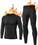 BENNIES Intimo Termico Uomo Tuta Termica Maglia Termica Uomo Completo Termico Set Pantaloni Termici Tuta Sci Abbigliamento Termico Uomo Invernale per Sci Palestra Ciclismo Calcio Corsa Running L