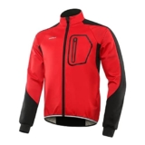 BERGRISAR Giacca da Ciclismo da Uomo per Invernale Giacca MTB Bici Softshell da Impermeabile Termica Antivento BG011 – Rosso – Large