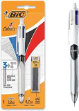 BIC 4 Colori, Penna Multicolore con Matita Grafite, Penna a Sfera a Scatto con 3 Inchiostri (Nero, Blu, Rosso) e 1 Matita Meccanica HB, Scuola Cancelleria Ufficio