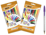 BIC Cristal Multicolour, Penne Colorate a Sfera, Punta Larga 1.6mm, 2 Confezioni x 10 Unità, Cancelleria Scuola, Casa e Ufficio
