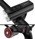 BIKIL Luci Bicicletta Led,Luce Posteriore Intelligente,Faro e Staffa per Bici in Alluminio,5000mAH Ricaricabili USB C Fanale Anteriore Bicicletta con Indicatore del Livello di Carica della Batteria