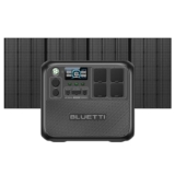 BLUETTI Centrale Elettrica Portatile AC200L con Pannello Solare da 350W, Batteria di Riserva LiFePO4 da 2048Wh con 4 Prese CA da 2400W (Power Lifting 3600W), Generatore Solare per Campeggio, Emergenza