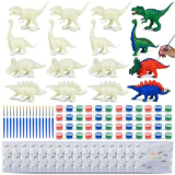 BONNYCO Dinosauri Gadget Compleanno Bambini, Figure da Dipingere 16 Pezzi Regalini Fine Festa Compleanno, Regalini Compleanno Bambini Invitati, Pensierini per Bambini Dopo Festa | Gadget Pignatta