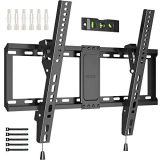 BONTEC Supporto da Parete per TV LCD LED e Curvi da 37-82 Pollici, Inclinabile Staffa TV, Supporto TV con Fascette per Cavi, Braccio TV Max VESA 600x400mm, Fino a 60 kg