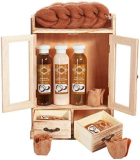BRUBAKER Cosmetics set beauty da bagno e igiene personale cocco in comodo armadietto in legno