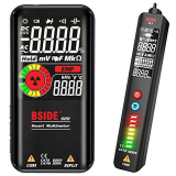 BSIDE Kit Multimetro Intelligente e Penna Tester di Tensione Grande Display a Colori Multimetro Ricaricabile con Rilevatore EMF Set Combinato di Tester Elettrico Kit di Test per Elettricista