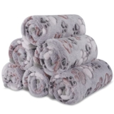 BVAGSS 6 Pezzi Piccola Coperta per Cane, Lavabile Soffice Morbida e Calda Flanella Copertine per Cani/Gatto di piccola e media taglia per dormire XH075 (76 x 52 cm, Grigio)