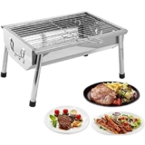 Barbecue Grill Barbecue Barbecue Griglia a carbone in acciaio inossidabile Kit di attrezzi per barbecue portatile per cucinare all’aperto Campeggio Escursionismo Picnic Patio Smokers