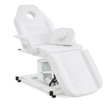 Barberpub Lettino da massaggio elettrico per tatuaggi, set di lettini per cosmetici, lettino da terapia, attrezzatura di bellezza pieghevole e regolabile in altezza, 0100 (bianco)