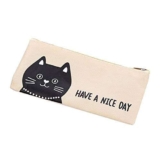 Bella grande capacità sacchetto portapenne, Scuola Ufficio Forniture Kawaii Animal Pencil Bag, Creative Simple Canvas Stationery Bag, Cartone, Bianco, Australia