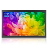 Bewinner Monitor Portatile 17.3 Pollici, 1920×1080 Full HD Monitor Schermo Esterno con HDMI VGA AV USB, Touchscreen TFT Monitor Industriale in Metallo per PC, CCTV, PC Portatile