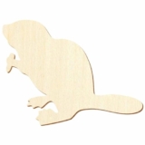 Biber di Legno Fai da Te, Compensato, 3 – 50 cm di larghezza – Decorazione per bricolage, dimensioni: 36 cm, confezione da 100 pezzi