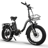 Bici Elettrica Pieghevole 20 Pollici, Fat Ebike Elettrica con Batteria al Litio 48V/24Ah, 250W Motore potente 80N.m, Hydraulic Disc Brake, Specchietto Retrovisore, Max 140Km, Gomme Fat da 4.0”