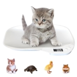 Bilancia Digitale per Animali,15 kg/1g Precisión Bilancia per Cani,Bilancia Portatile con 3 modos de pesaje (kg/oz/lb),Bilancia Elettronicapara Gatos Pequeños, Perros, Alimentos,Gattini Appena Nati