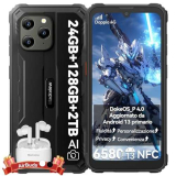 Blackview BV5300Plus Rugged Smartphone 2024, 24GB+128GB/1TB Espandibile/Octa-core, Telefono Indistruttibile Cellulare Robusto, 6580mAh, 6.1″ HD+ 13MP+5MP, NFC/Face ID/OTG/GPS/Dual SIM 4G/IP68/IP69K