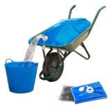 Borsa per acqua – Sacco per acqua – Capacità 80 L – Pieghevole con superficie antiscivolo – Serbatoio d’acqua per il giardino, il campeggio, abbeveratoio per animali, giardinaggio – 100×70 cm – Blu