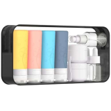 Bottiglie da Viaggio in Silicone 90 ml, 12 Pezzi Kit Flaconi da Viaggio, Kit da Contenitori da Viaggio, Riutilizzabili a Prova di Perdite, Contenitori da Viaggio per Liquidi, Shampoo, Crema, Lozione