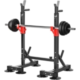 CCKUHN Rastrelliera per Sollevamento Pesi Supporto per Squat Regolabile Stazione per Immersione Panca per Pesi Supporto per pressa Bilanciere per Fitness Supporti per Panca Libera Attrezz