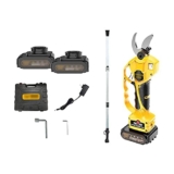 CCYENG Forbici elettriche per potatura per Rami Forbici per potatura per Legno con Apertura da 4,0 cm, Design Leggero, Asta di prolunga da 45 cm a 90 cm, con Batteria