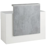 CERIOTTI Bancone Reception da Cassa per Negozio Hall in Legno Bianco 120x100x55 cm (9940S)