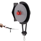 CHANGLKJ Attrezzo per Allenamento a Volano, Attrezzo per Allenamento a Volano da Palestra con Cinghia Regolabile E Impugnatura Antiscivolo, Resistenza Regolabile E Telaio in Acciaio Resistente