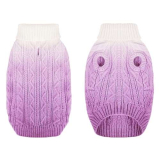 CITÉTOILE Maglioni per cani invernali, maglioni per cani lavorati a maglia, vestiti per animali a collo alto per climi freddi, maglioni verdi per animali domestici di piccola e media taglia, Viola, M