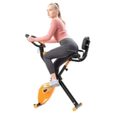 CITYSPORTS D1 Cyclette Pieghevole con Schienale, Cyclette Professionale con 8 Livelli di Resistenza, Monitor LCD con sensore di frequenza cardiaca